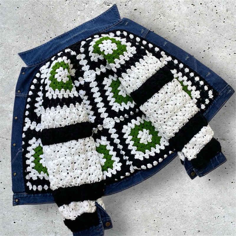 Jual custom jacket jeans x Crochet | Shopee Indonesia
