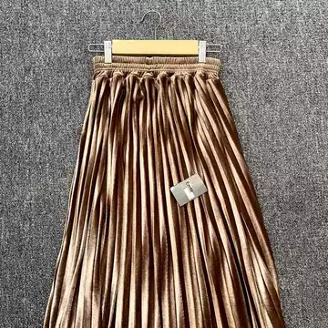 Rok Plisket Bludru Velvet Import Premium Panjang Casual