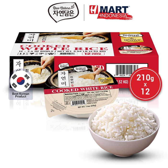 Jual RAW NATURE Cooked White Rice - Nasi Putih Instan Korea 210g 1 Box ...