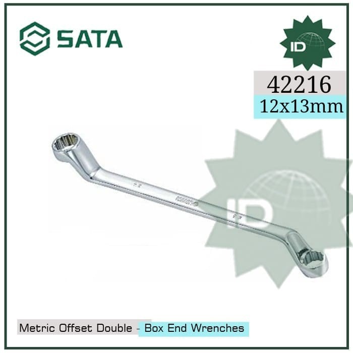 Jual KUNCI PAS 42216 DOUBLE BOX END WRENCH 12MM X 13MM SATA | Shopee ...