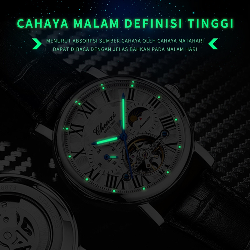 Jual Jam Tangan Otomatis CHENXI 8873G Pria dewasa cowok terbaru Analog ...