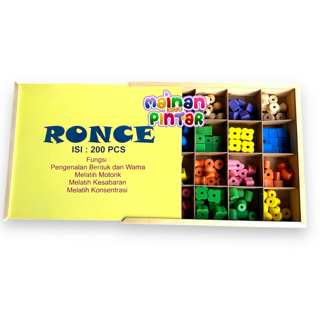 Jual Ronce Geometri isi 200pcs Mainan edukasi kayu/ edukatif kognitif ...