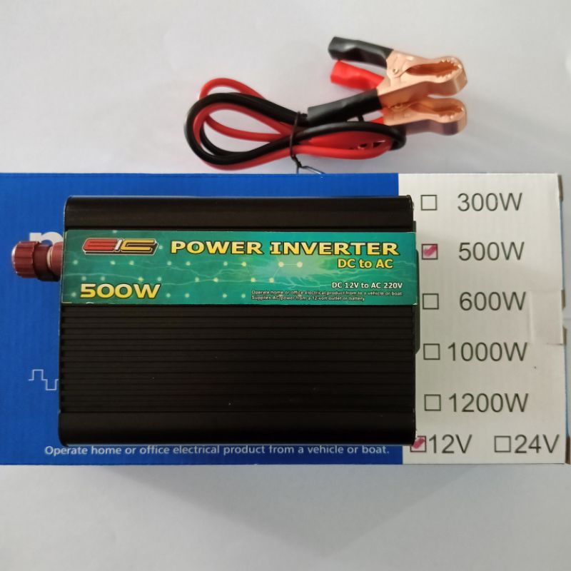 Inverter Yinleader 500W 12V-230V Con 2 Porte USB 2.4A, Per Auto Camper E Computer, Onda Sinusoidale Modificata, Garanzia 2 Anni