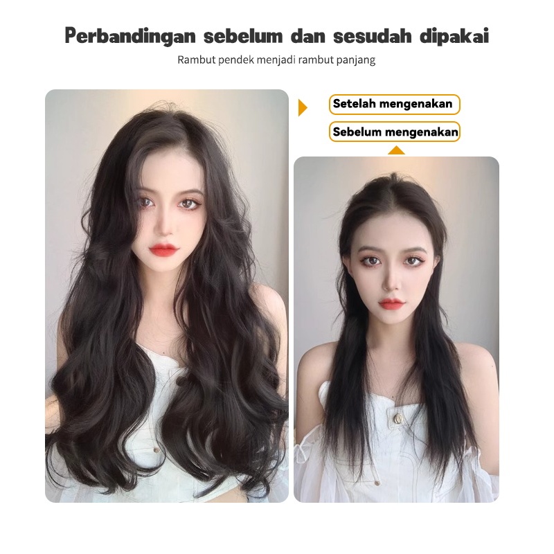 Jual Hairclip korean wave Wavy Ombak/rambut palsu wanitacurly/hair ...