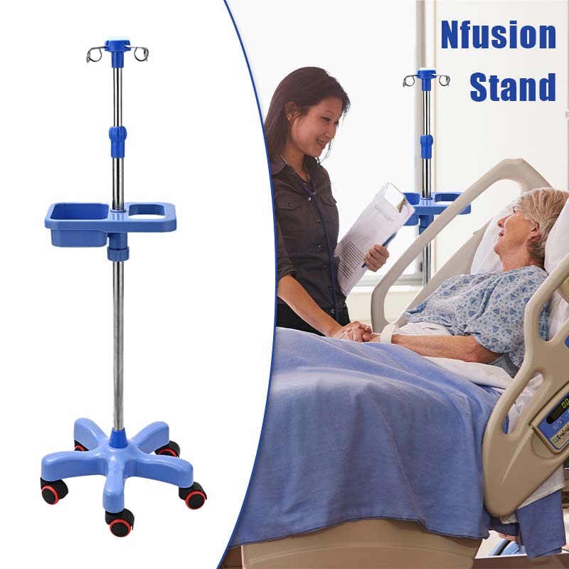 Jual Set Tiang Infus Kaki Stand Infus Standar Infus Portable Alat Infus Lengkap Roda Tiang