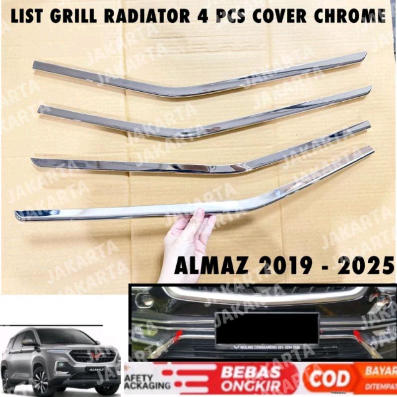 Jual List Grill Bumper Radiator Almaz 2019 2023 2024 2025 Cover Chrome ...