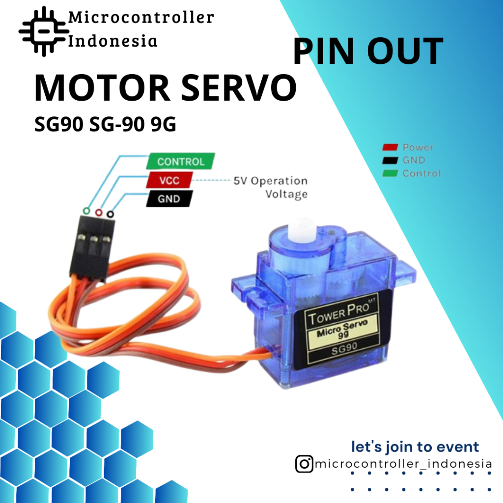 Jual TOWERPRO MOTOR SERVO SG90 SG-90 9G | Shopee Indonesia
