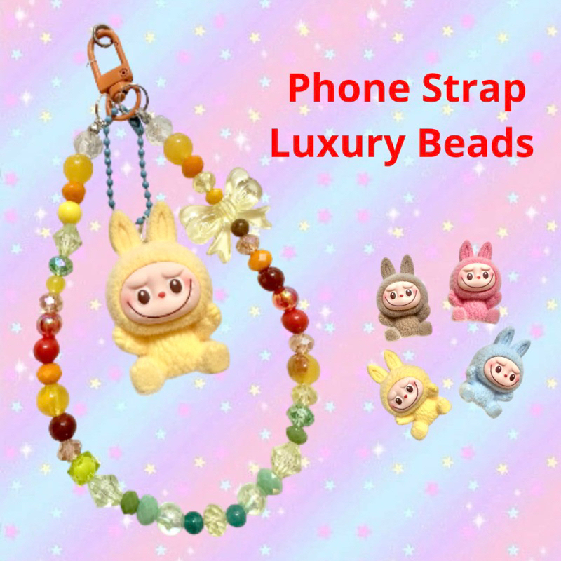 Jual Labubu phone strap gantungan hp / gantungan tas boneka LABUBU full