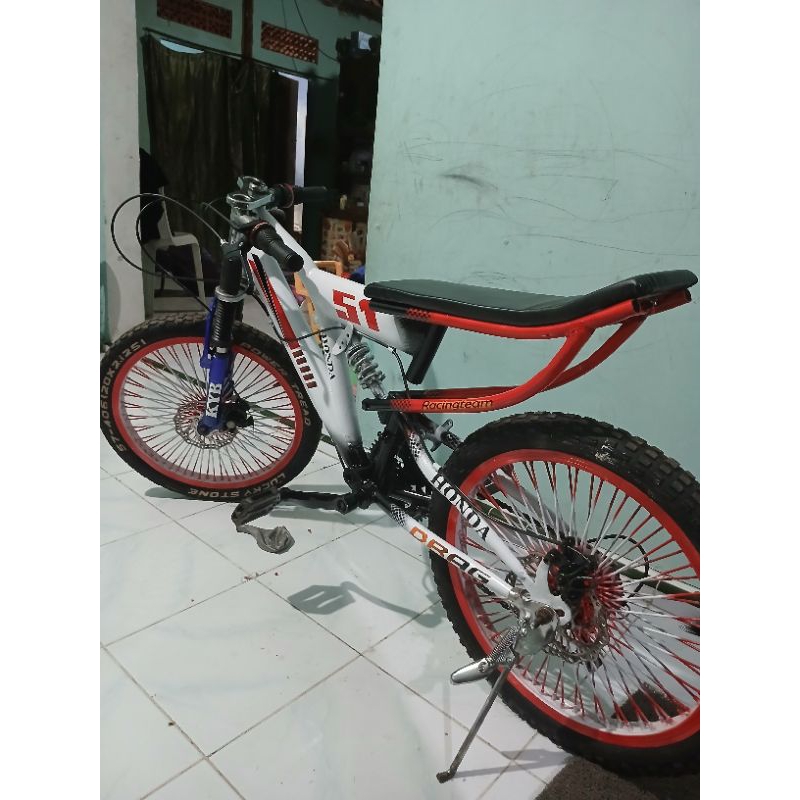 Jual sepeda drag/lajak r20_pelek jari rapat custom NAMA | Shopee Indonesia
