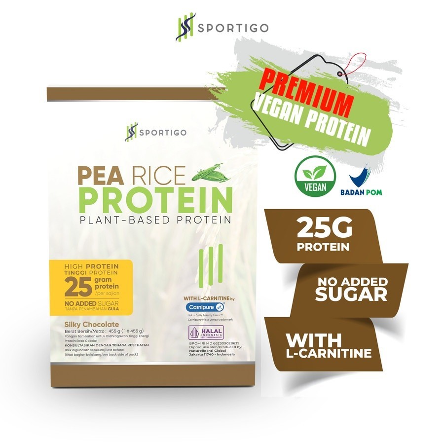 Jual Sportigo Vegan Plant Protein - Pea Rice Only - Pea Rice Protein ...