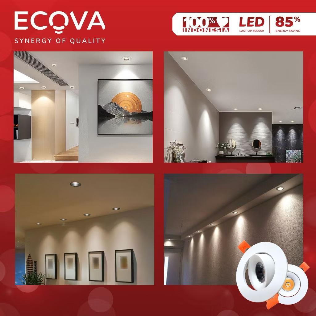 Jual ECOVA - Lampu Downlight LED COB Adjustable 7W / 12W / 18W Lampu ...