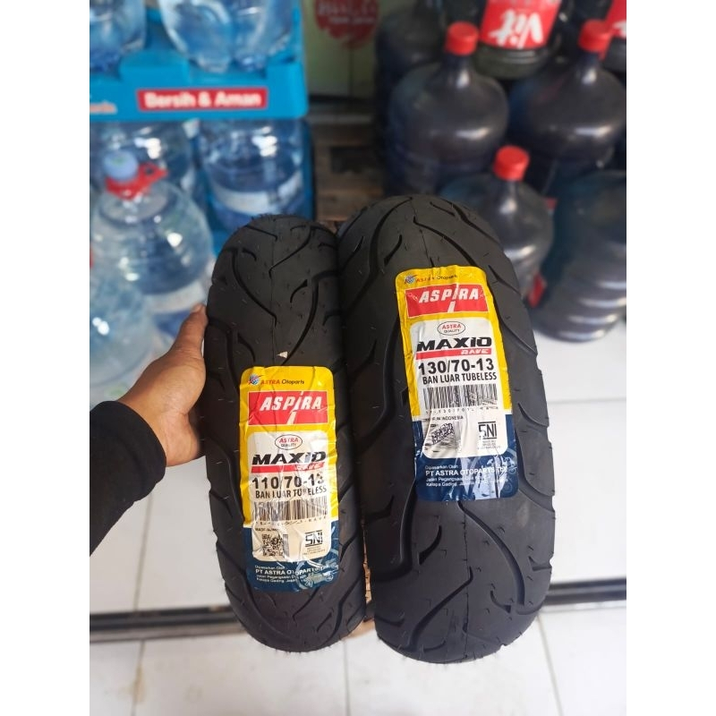 Jual [READY COD SEPASANG] BAN ASPIRA TUBELESS MAXIO RAVE RING 13 110/70 ...