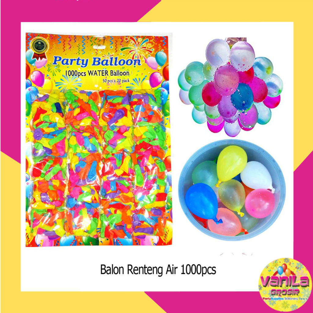 Jual (100Pcs) Balon Renteng Air, balon latex, balon jari, balon papan ...