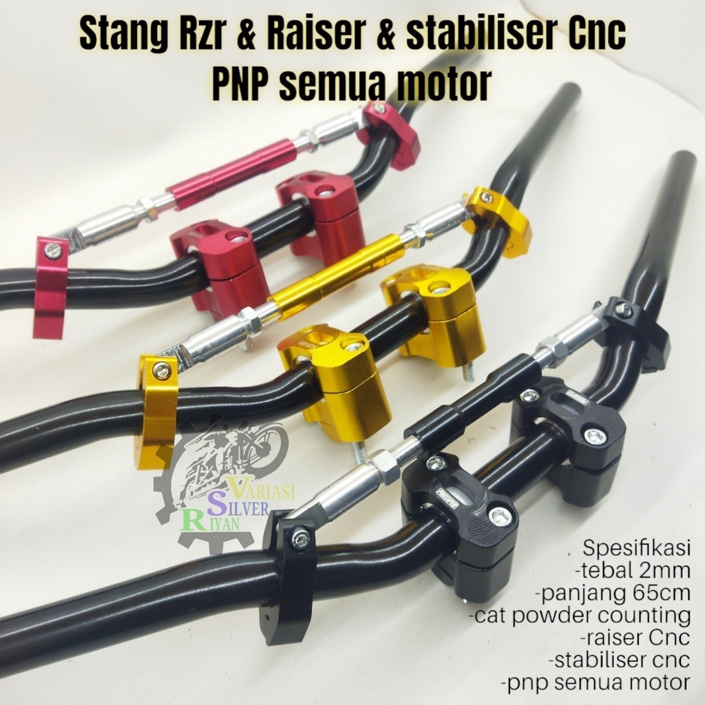 Jual Paket Stang RZR + RESER Cnc + STABILISER Setang pnp Satria fu ...