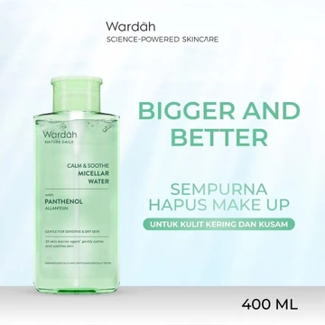 WARDAH MICELLAR WATER SERIES ( 100 240 400 Ml ) Pembersih Make Up Wajah Acnederm Nature Daily