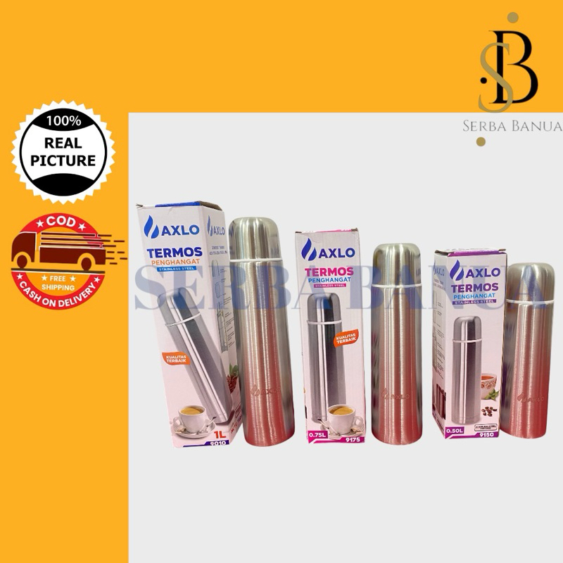 Jual COD Termos besi axlo kapasita 0.5L/ 0.75L / 1L | Shopee Indonesia