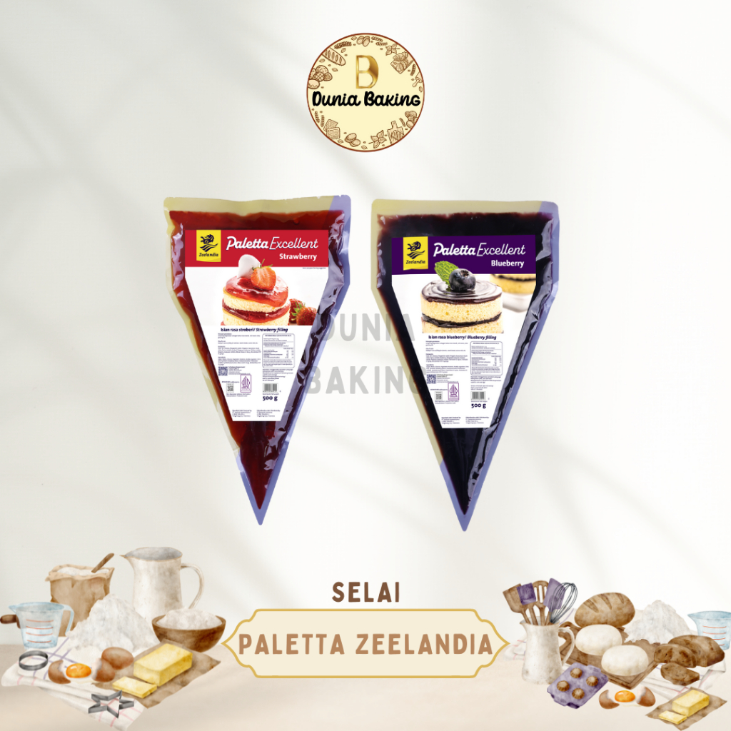 Jual Paletta Excellent Strawberry & Blueberry 500gr | Selai paletta ...