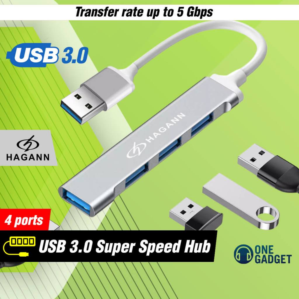Jual USB 3.0 Splitter USB Hub 4 Port Mini Super Speed Data HAGANN HUB ...