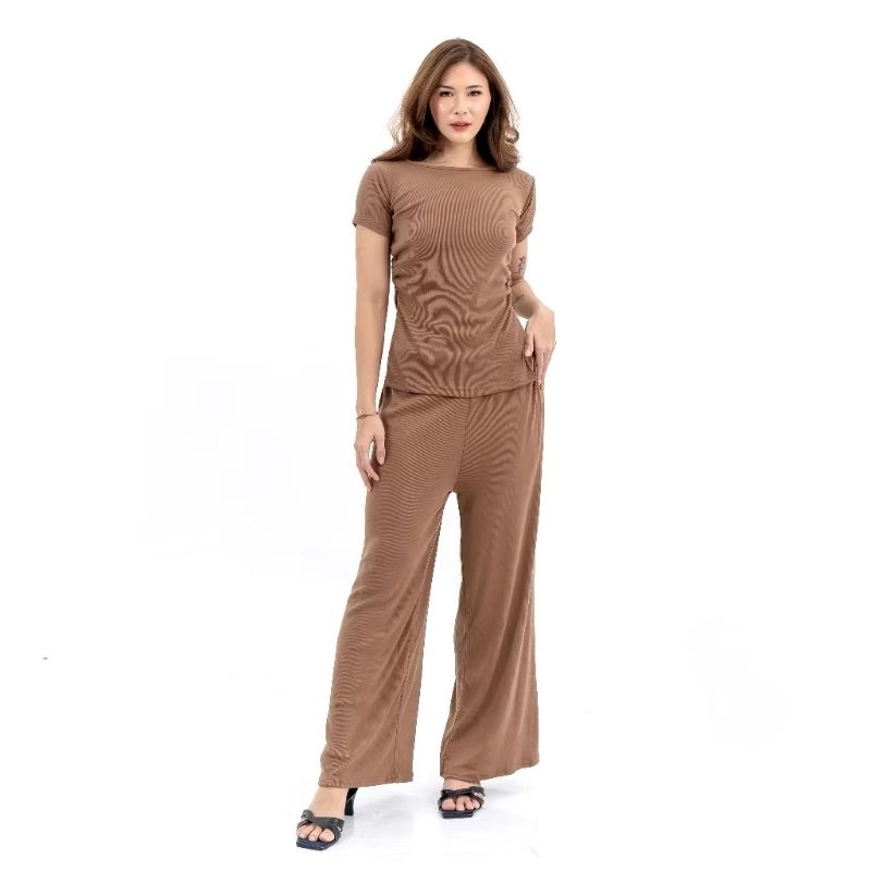 Jual One Set JOOY - Setelan Atasan dan Bawahan Rib Knite | Shopee Indonesia