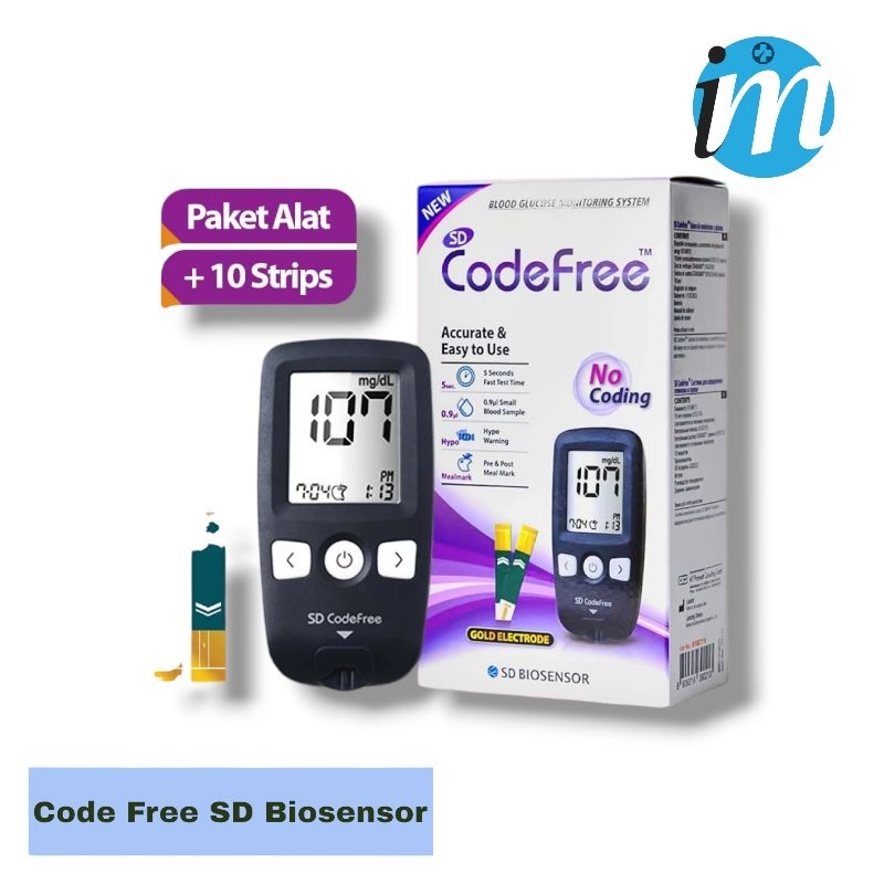 Jual Alat Cek Gula Darah SD Biosensor CodeFree Kits Cek Gula Darah Code ...