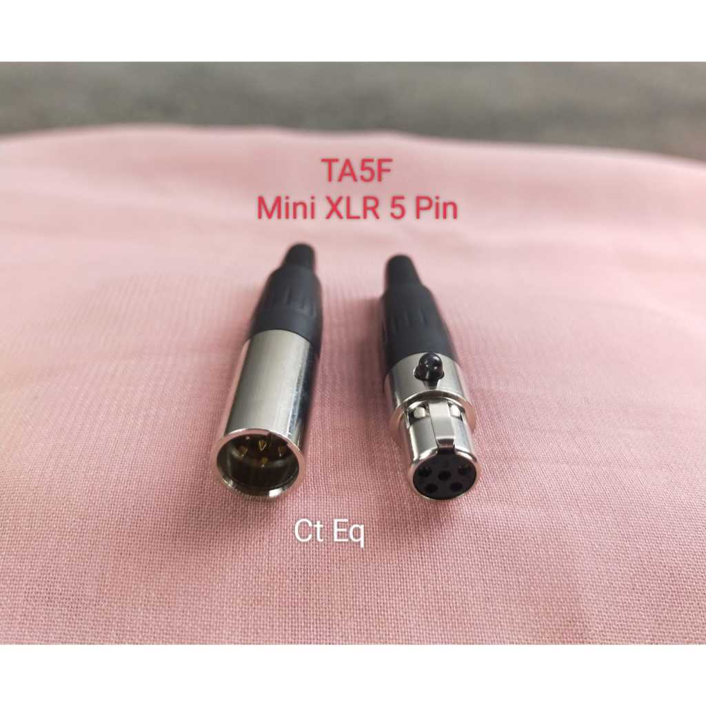 Jual TA5F Mini XLR 5 pin female dan male xlr kecil perempuan dan laki ...