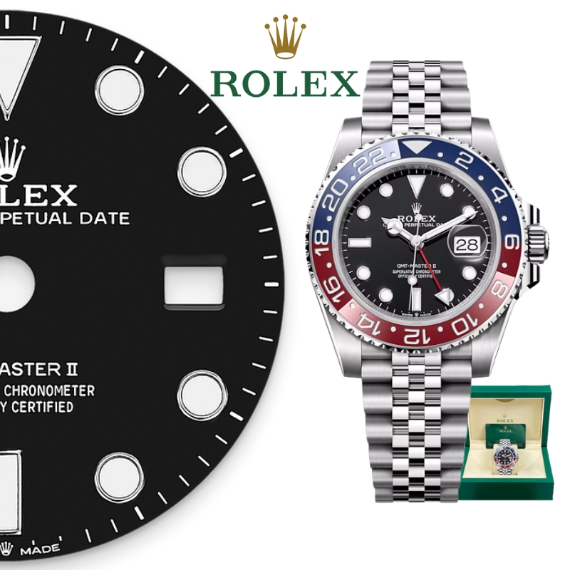 【100% ASLI】Jam Tangan Rolex Pria Seri GMT-Master II 126710BLRO-0001 Dial  41mm Merek bersama Pepsi 18K CT Bahan Teflon Oystersteel Jam Tangan Mekanis 
