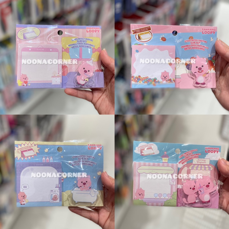 Jual Miniso x Loopy ‼️ Standing Sticky Notes + Akrilik Klip Zanmang ...