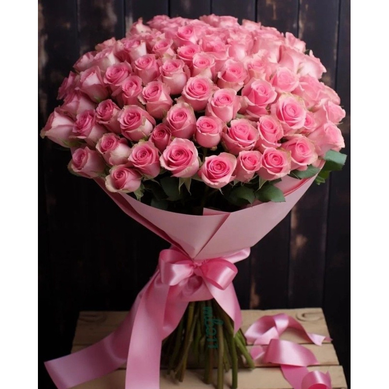Jual simple rounded roses bouquets bucket buket bunga segar fresh ...