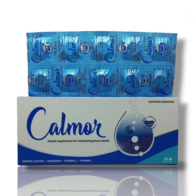 Jual CALMOR Suplemen Tulang Rasa Coklat with Aquamin / Kalsium Ibu ...