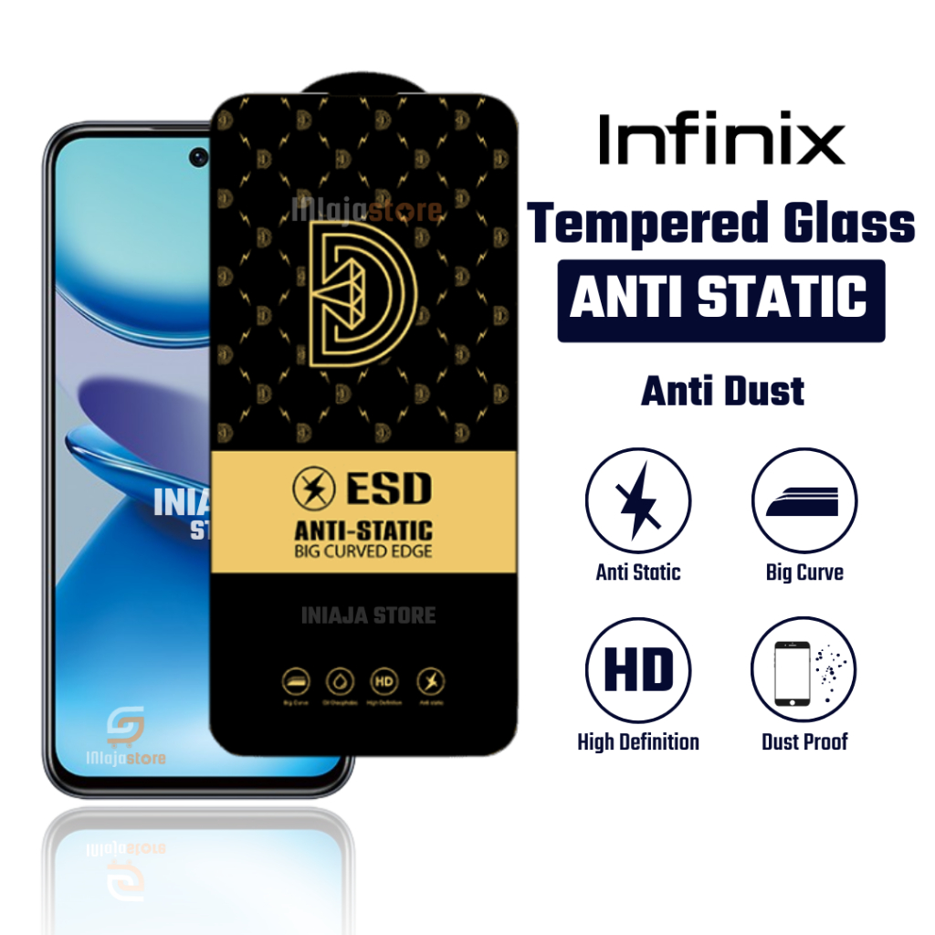 Jual Tempered Glass HD Anti Static Infinix GT 20 Pro 10 Pro Zero 5G ...