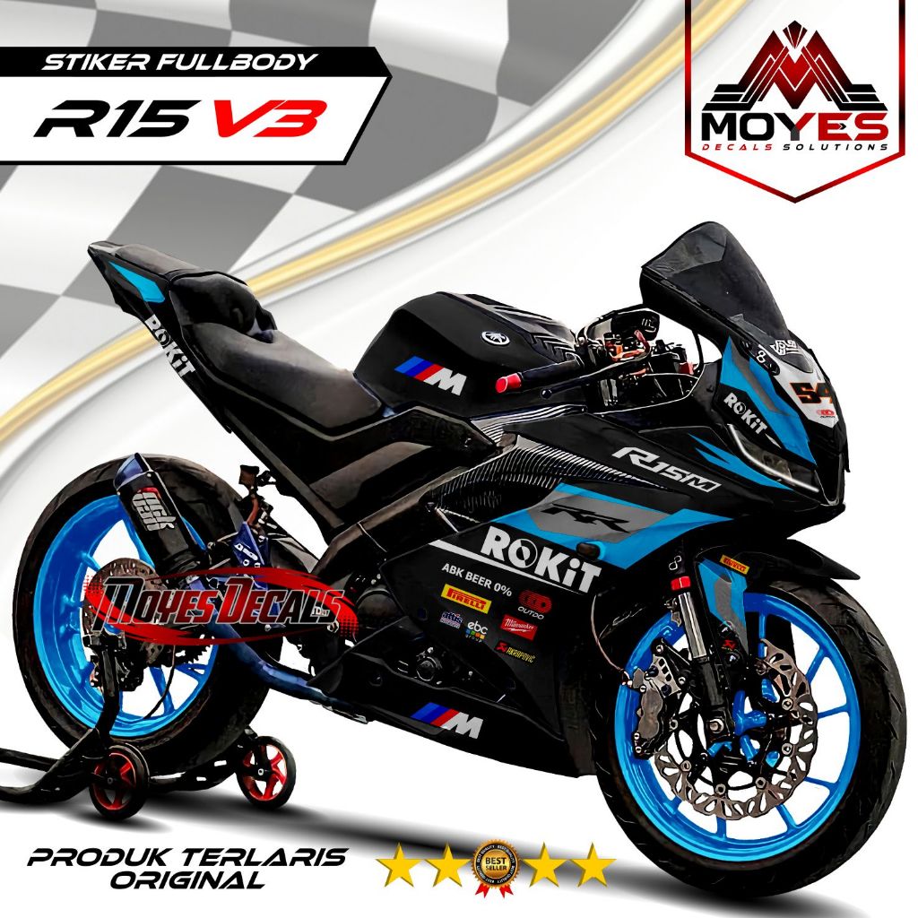 Jual (COD) Decal R15 V3 Full Body wsbk bmw - Stiker R15 V3 Full Body ...