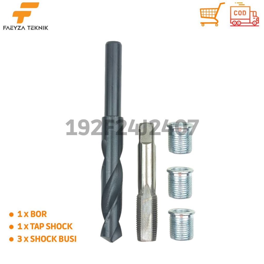 Jual Paket Komplit Alat Reparasi Drat Busi Motor 2 Tak Ovebosh Busi Set ...