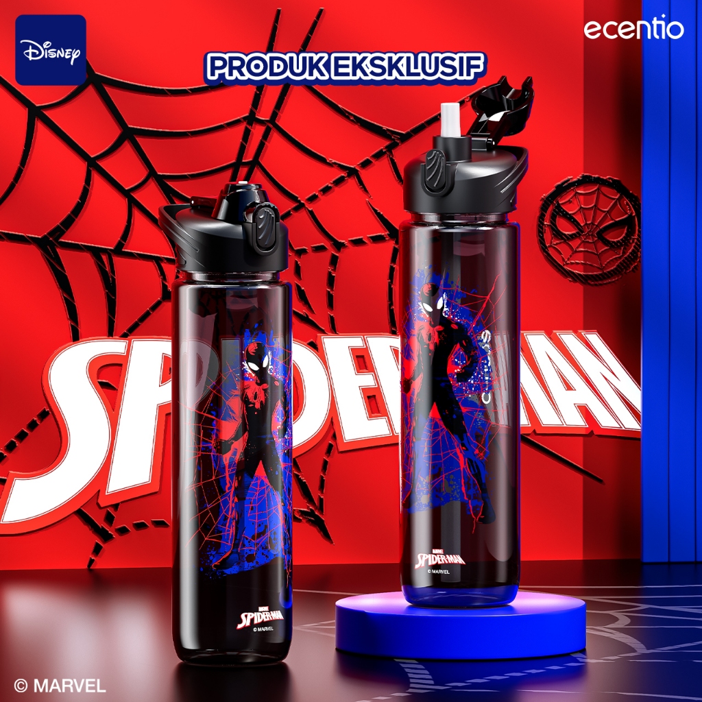 Jual [Disney Marvel] ecentio Botol Air Bertema Spider - Man Marvel ...