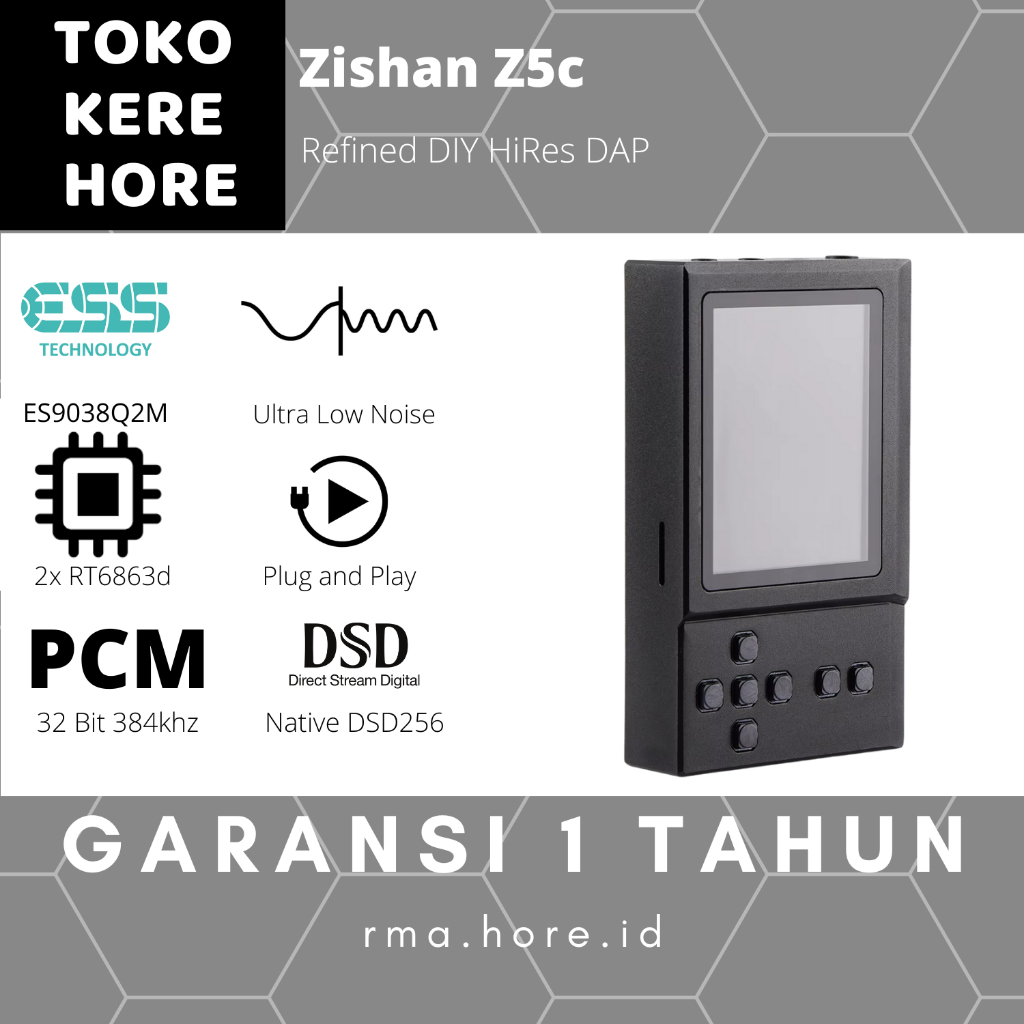 Jual Zishan Z5c Dual DAC ES9039Q2M AMP RT6863D Balanced HiFi