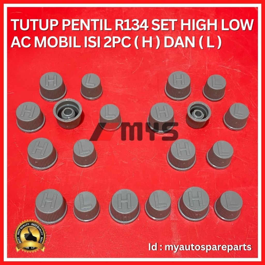 Jual TUTUP PENTIL R134 SET High Low AC Mobil Isi 2pc ( H ) Dan ( L ...