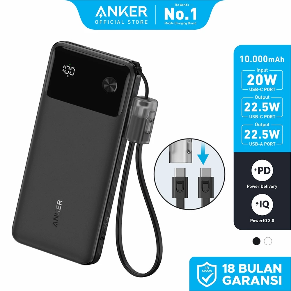Anker Power Bank 10,000mAh 22.5W Fast Charging