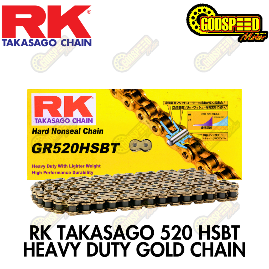 Jual RANTAI RK TAKASAGO 520 HSBT GOLD EMAS PANJANG 110L 120L 130L NINJA ...