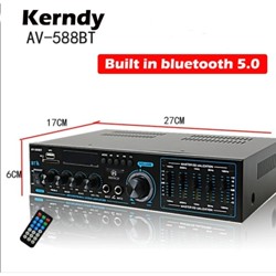 Bluetooth EQ Audio Amplifier av588bt Karaok Home Theater 1000W kerndy amplifier 
