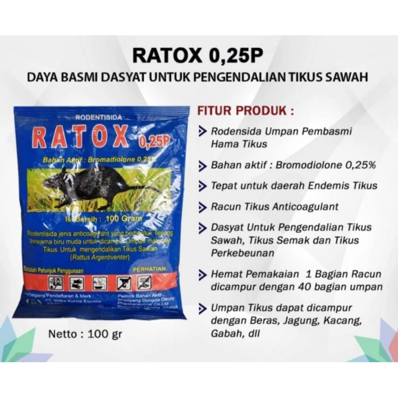 Jual RATOX 100gr Racun tikus Pembasmi Tikus Sistemik | Shopee Indonesia