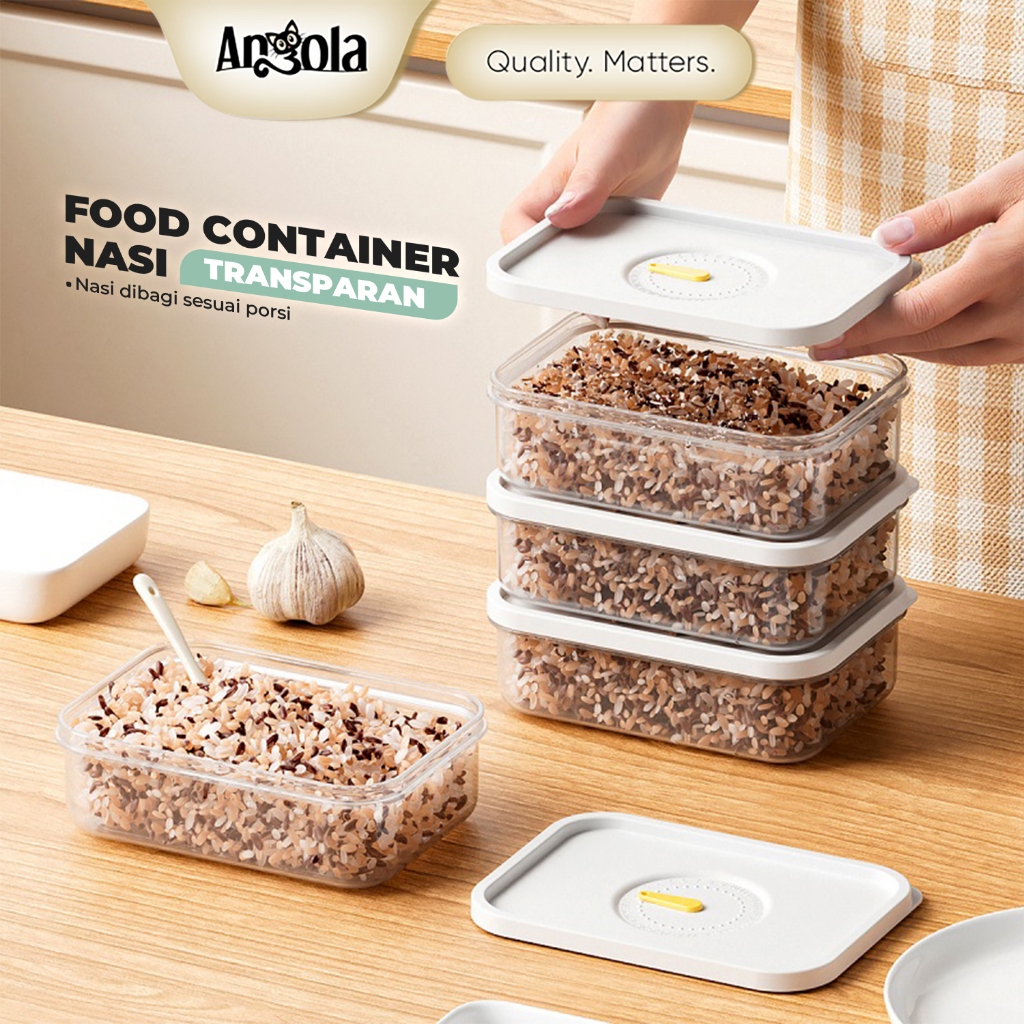 Jual ANGOLA Kotak Bekal Nasi/Food Container Kulkas L12 Wadah ...