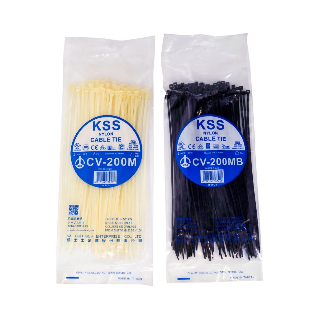 Jual KSS CABEL TIE CV200M 203 x 2.5 NYLON KABEL TIES KSS CV200 M 203X2 ...