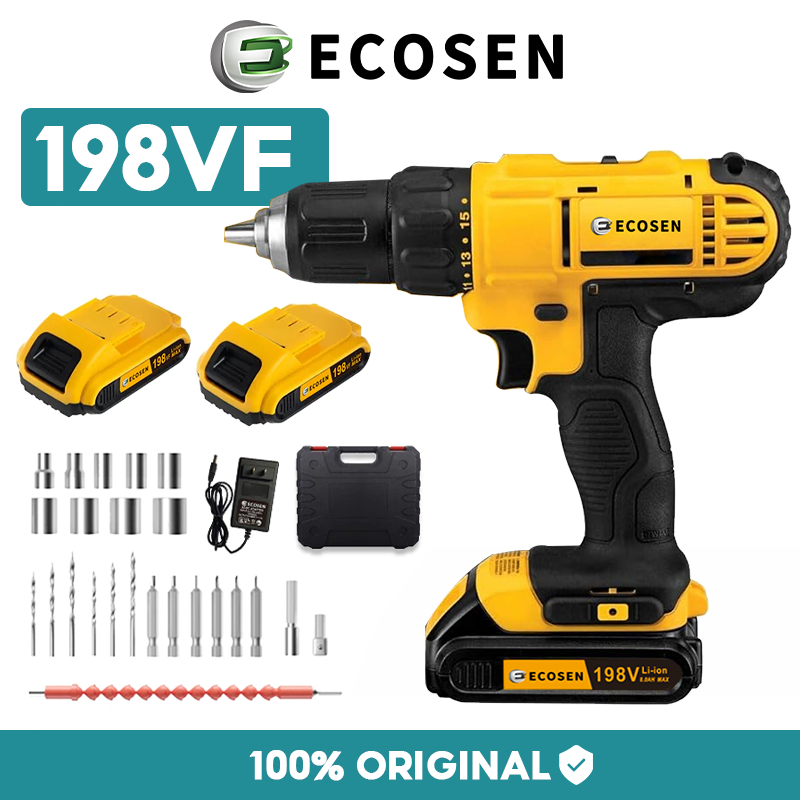 Jual ECOSEN198VF Bor Listrik Lithium Kualitas Tinggi Mesin Bor Bor
