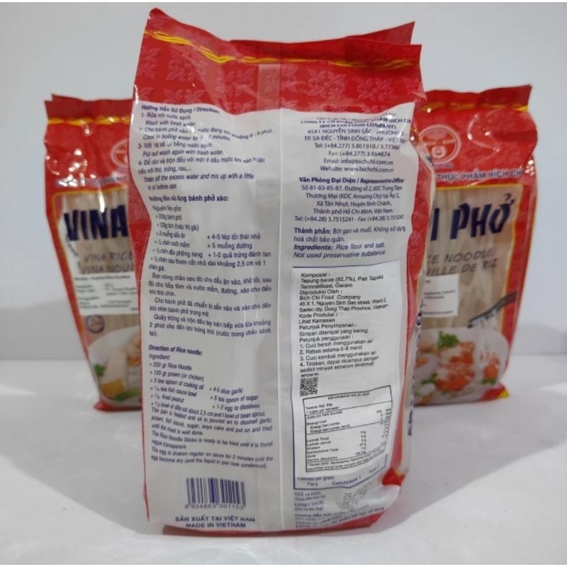 Jual Vina Pho Rice Noodle 400gr - Kwetiau Tipis Vietnam Pho Soup ...
