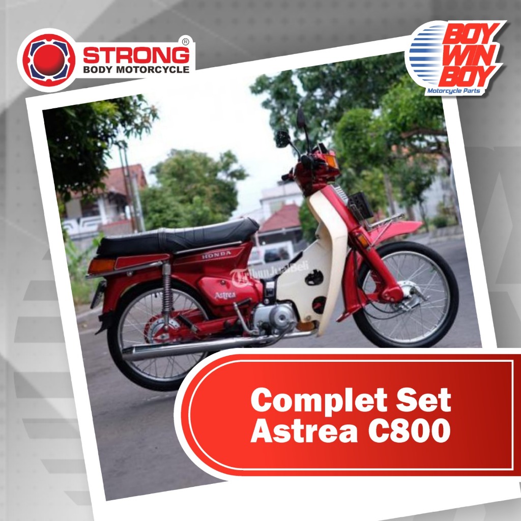 Jual Complete Set Body Astrea C 800 Merah Tua Merk Strong | Shopee ...