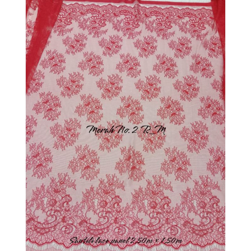 Jual SPCIAL WARNA MERAH GOLD SET/SETEL KAIN BRIDESMAID SANTILI LACE ...