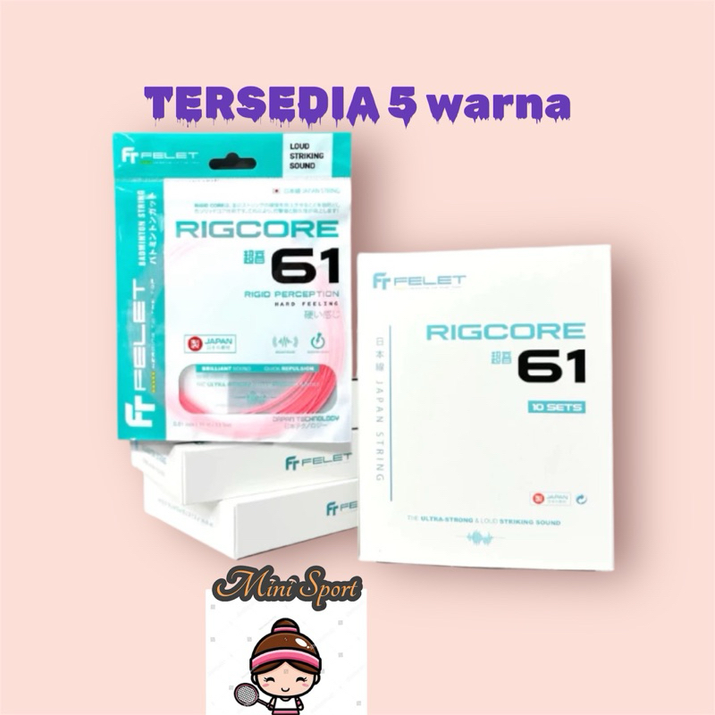 Jual SENAR FELET BADMINTON RIGCORE 61 JAPAN STRING | Shopee Indonesia