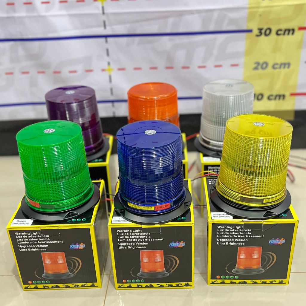 Jual Lampu tanda bahaya 24 Volt 12 Volt Flash Blitz Mika Bening LED 3 ...