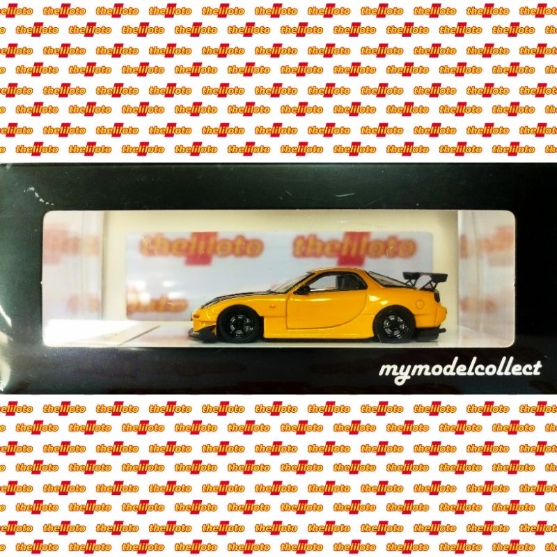 Jual MYMODELCOLLECT MAZDA RX7 FD3S INITIAL D YELLOW KUNING CARBON HOOD ...