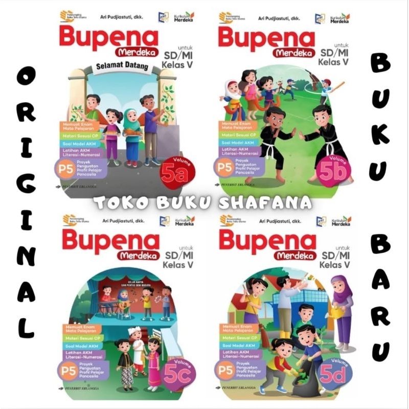 Jual Buku Bupena Volume 5A 5B 5C 5D SD/MI Kelas 5 Erlangga Kurikulum ...