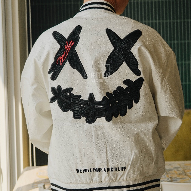 Jual RIC Ricky Is Clown Black Mamba Varsity Jacket White Original ...